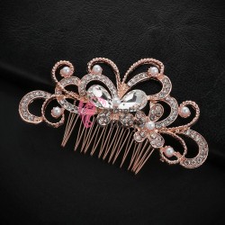 Accesoriu modern pentru decor par CA005 cu Cristale si perle 